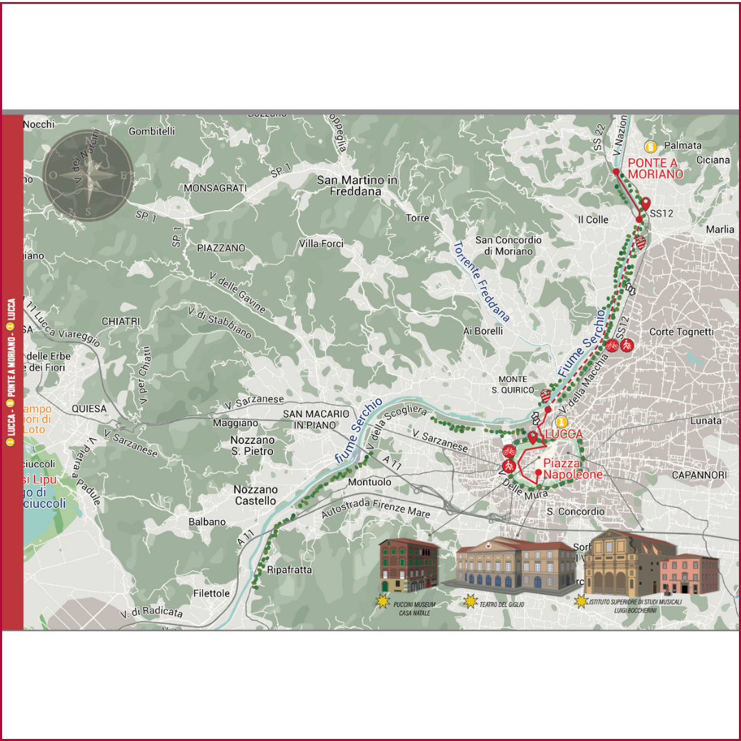 Puccini Maps - Itinerario 3 | Lucca - Ponte a Moriano - Lucca